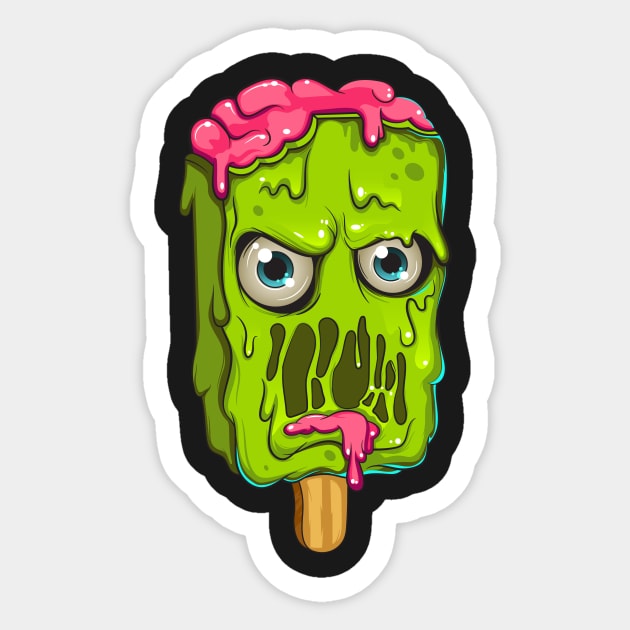 Zombie Ice Cream Sticker by Chesterika